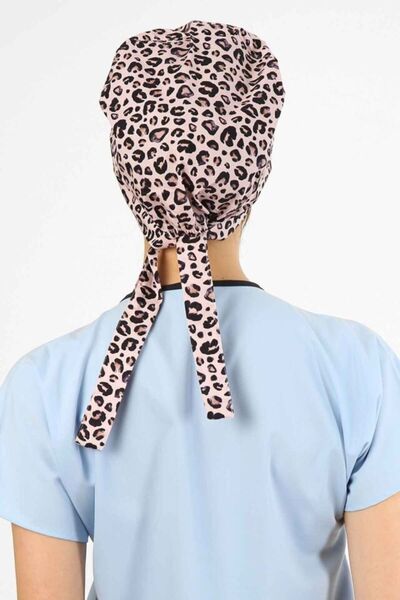 Owlet Medikal Leopard Patterned Powder Surgical Hijab Bonnet