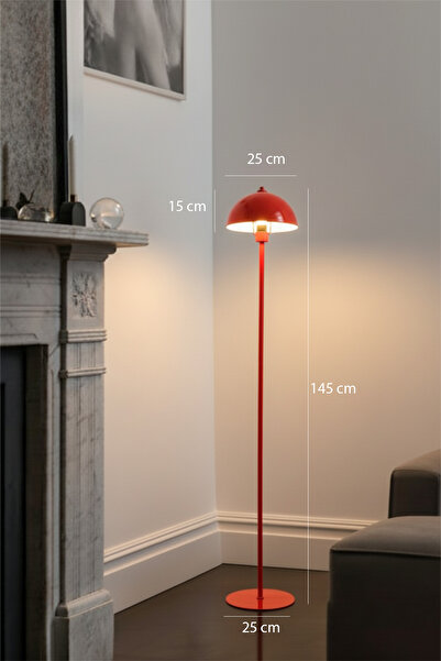 Marrien Luna Tek Ayaklı Turuncu Metal | Lambader | Oturma Odası & Yatak Odası & Salon Lambader