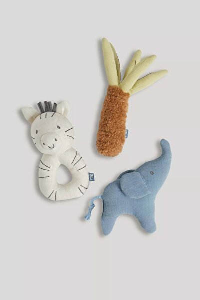 MOTHERCARE 3 Pack Safari Rattles