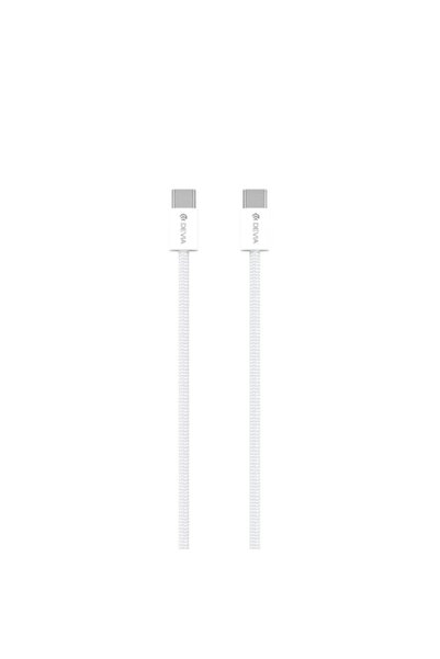 Devia Cablu inteligent EC325 PD USB-C la USB-C 1.0 m 60W 3A Alb