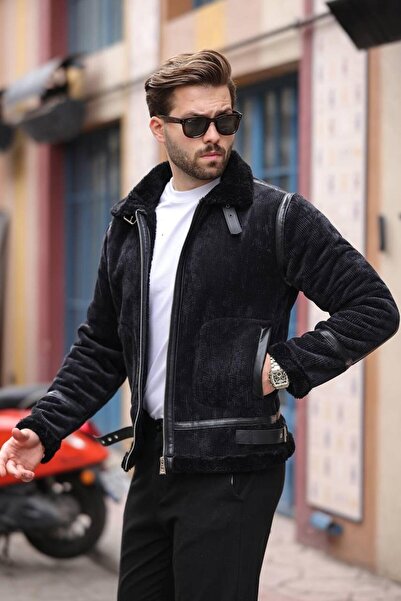 SEASON COAT معطف رجالي مبطن بالكامل بالفرو