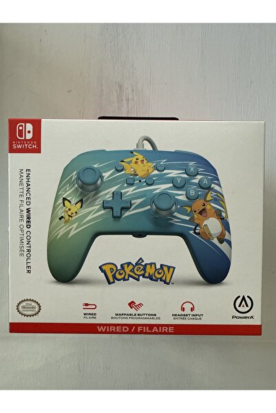 Powera Nintendo switch ve oled uyumlu pokemon desenli kablolu kol ( 3m kablo )