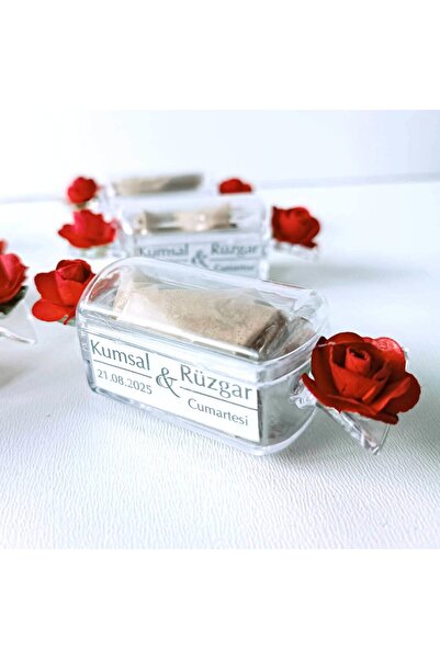 Mekece Nikah ve Kına Hediyeliği Bayram Şekeri Şeklinde Mika Kutu Nks-290 - 50...