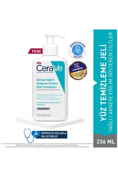 CeraVe Akneye Eğilimli Ciltler İçin Özel Temizleyici 236 ml
