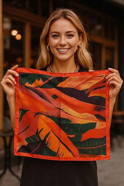 MARBERRY FLR46 Eșarfă de damă cu model 50x50 cm