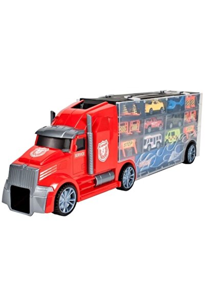 MalPlay Portable Truck, with 5 Cars, 1 Helicopter, Indicators and Launch Ramp, 3 years