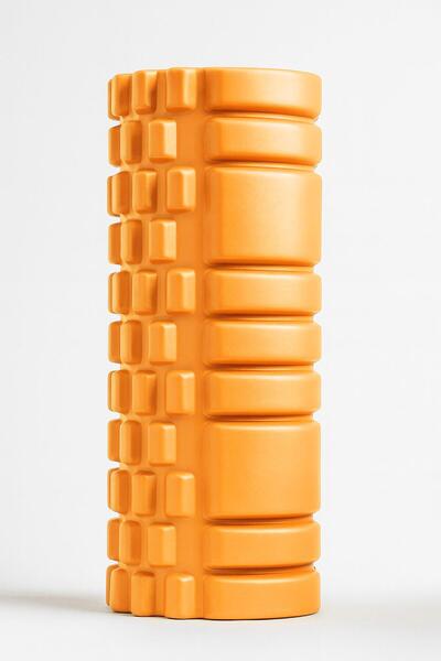 Telvesse High Density Pilates Foam Massage Roller – Lightweight and Durable Foam Roller Orange