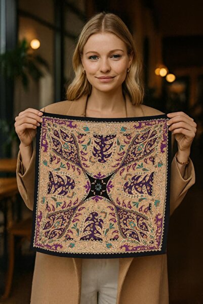 MARBERRY وشاح نسائي منقوش FLR32 مقاس 70x70 سم