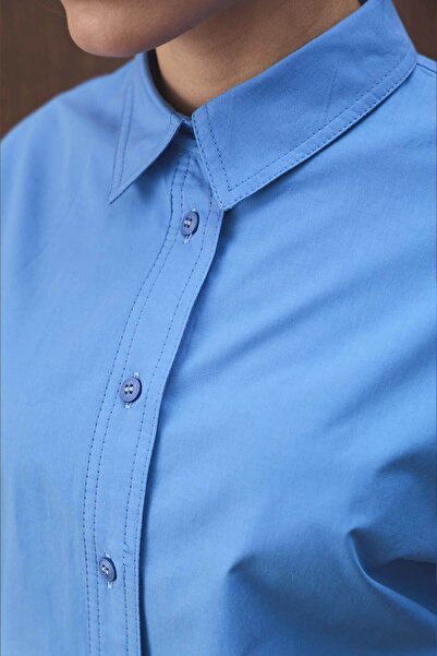 Hooopstore Premium Poplin Blue Shirt