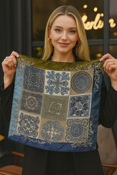 MARBERRY FLR6 Γυναικείο Φουλάρι με σχέδιο 50x50 εκ.