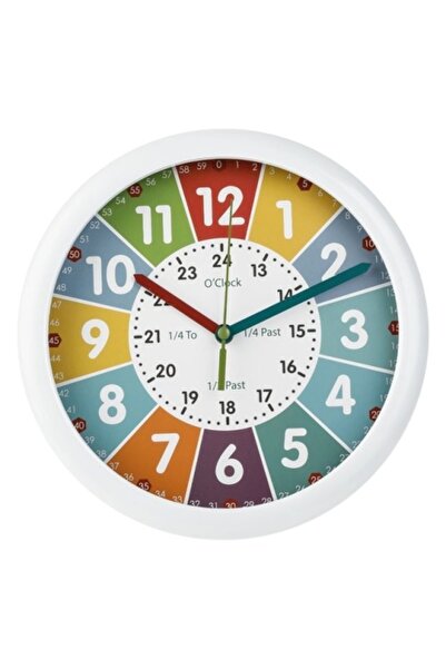 OEM Educational wall clock for children, size 20 x 3.5 cm, Multicolor