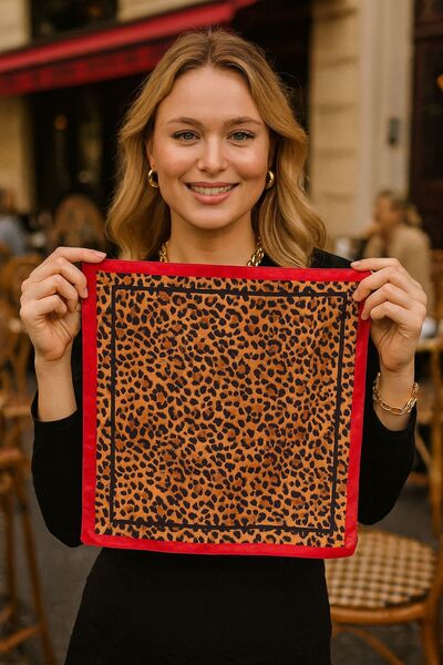 MARBERRY FLR48 Γυναικείο Φουλάρι με σχέδιο 50x50 εκ.