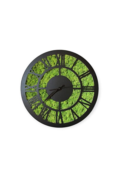 OEM Wall clock with stabilized lichens 40cm – modern and unique decoration