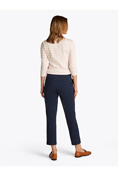 Tommy Hilfiger Women Dark Night Navy Cotton Stretch Slim Chinos