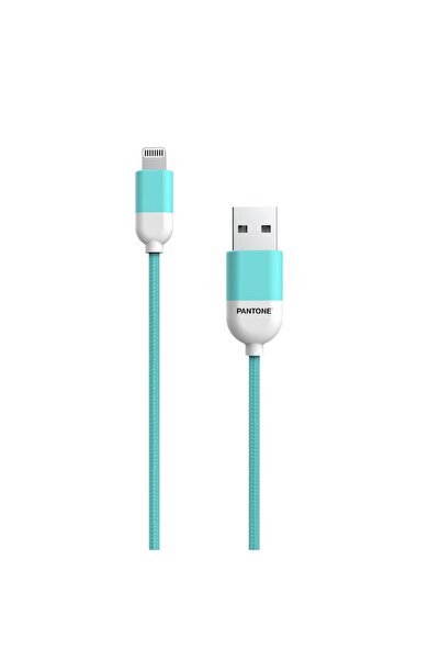 Pantone Cablu MFi USB la Lightning 1.5m 2.4A PT-LCS001-5 Turcoaz (3242C)