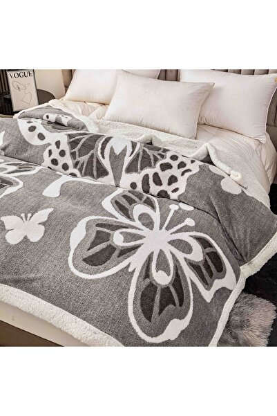 CHIRASO Cocolino CHIRASO Blanket, 200x230 cm, 3D Butterflies, Fluffy, Soft and Warm