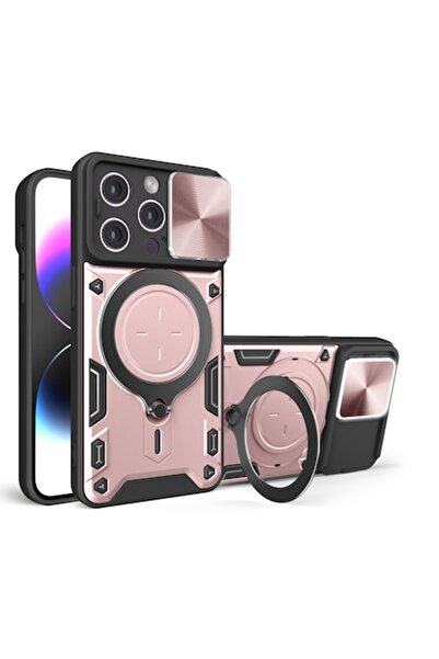 Sybero Husă de protecție pentru iPhone 16 Pro Max (D41), Lexgard, Roz auriu -