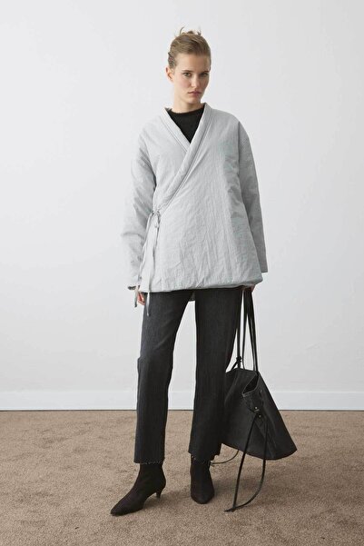 Hooopstore Envelope Binding Inflatable Gray Coat