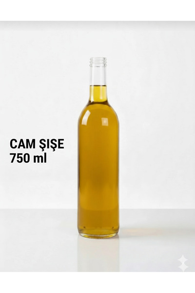 BÜYÜLÜ HOME 1 Adet 750 Ml Cam Şişe Yağlık Zeytinyağı Şişesi - 1 adet Gümüş Tıpa