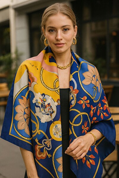 MARBERRY FLR4 Γυναικείο Φουλάρι με σχέδιο 90x90 εκ.