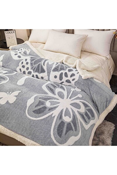 CHIRASO Cocolino CHIRASO Blanket, 200x230 cm, 3D Butterflies, Fluffy, Soft and Warm