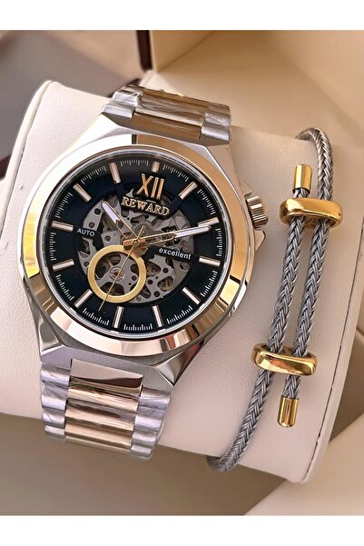 Reward Özel Tasarım Otomatik Mekanizma Çelik Kordon 5 Atm Suya Dayaknıklı Erk...