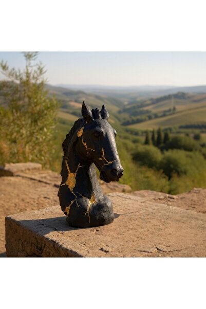 hediyeburda Antik At siyah büst