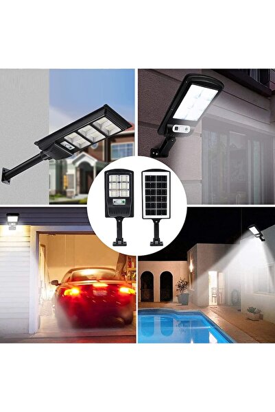 DEEBCO Set of 2 x Wall Lamp with Solar Panel and Remote Control, 90W