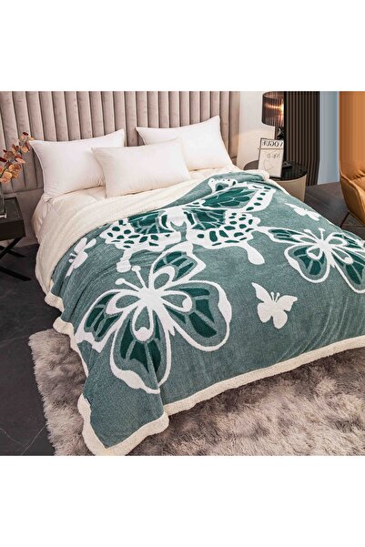 CHIRASO Cocolino CHIRASO Blanket, 200x230 cm, 3D Butterflies, Fluffy, Soft and Warm