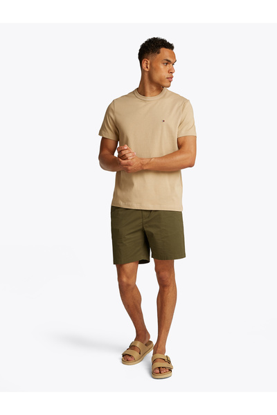 Tommy Hilfiger Men Sandalwood Relaxed Fit Crew Neck T-Shirt