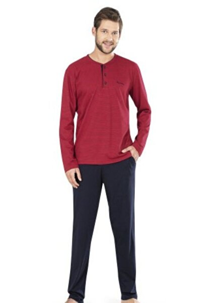 Pierre Cardin Bicycle & Button Collar Long Sleeve Cotton Pajama Set Th65Cl65Vrpc