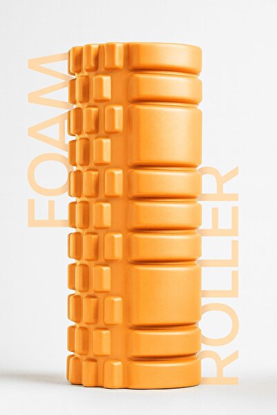 Telvesse High Density Pilates Foam Massage Roller – Lightweight and Durable Foam Roller Orange
