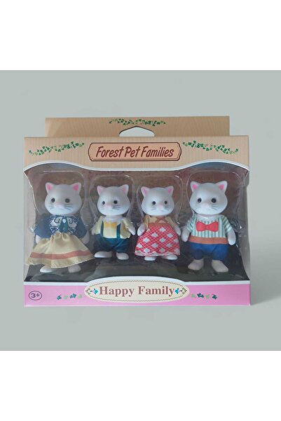 Toyimoyi Happy Family Kedi Ailesi 4'lü Figür Seti