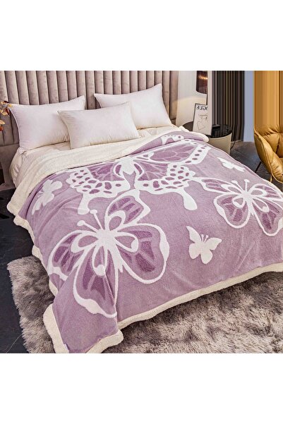 CHIRASO Cocolino CHIRASO Blanket, 200x230 cm, 3D Butterflies, Fluffy, Soft and Warm
