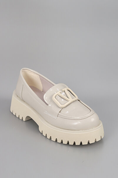 kajal ayakkabı Byl 401 High Sole Buckle Detailed Loafer