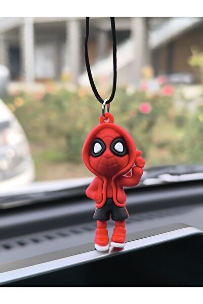 Esey Dizayn Örümcek Adam Araba Dikiz Ayna Süsü - Vantuzlu Cam Süsü