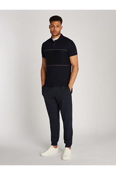 Tommy Hilfiger Men Desert Sky Short Sleeve Global Stripe Regular Fit Polo T-Shirt