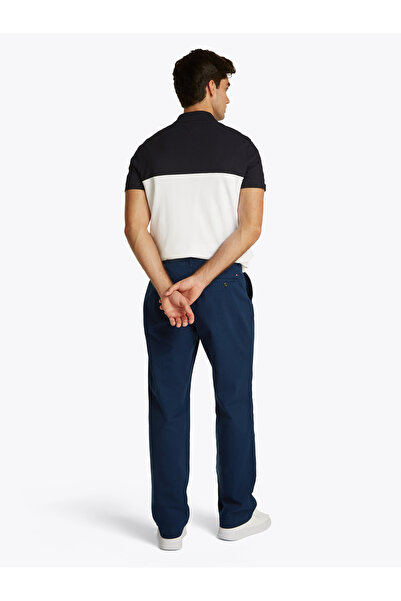 Tommy Hilfiger Men Night Sky Murray Herringbone Tapered Leg Chinos