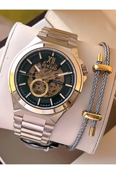 Reward Özel Tasarım Otomatik Mekanizma Çelik Kordon 5 Atm Suya Dayaknıklı Erk...