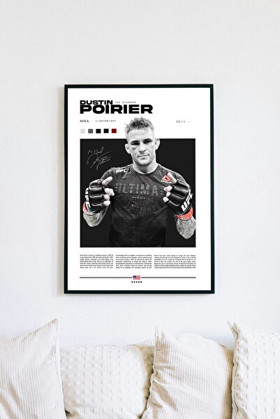 FudaLab Dustin Poirier - The Diamond UFC Posteri - Siyah Çerçeveli