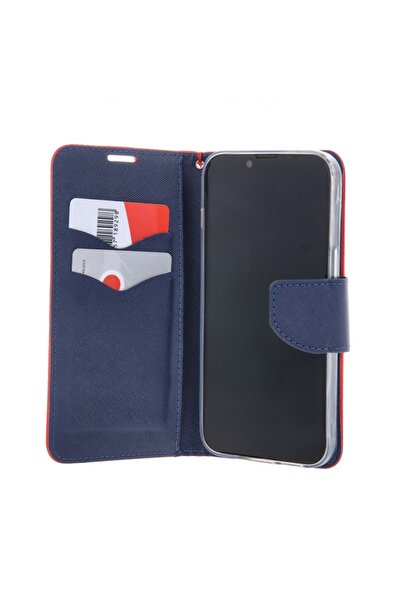 Sybero Carcasă inteligentă elegantă pentru Samsung Galaxy A55 5G, roșu-albastru