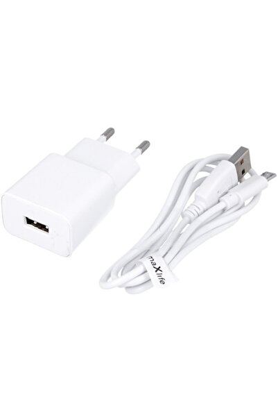 RADIONAT MaXlife MXTC-01 USB Wall Charger 1x USB 2.1A with 1m MicroUSB Cable, White