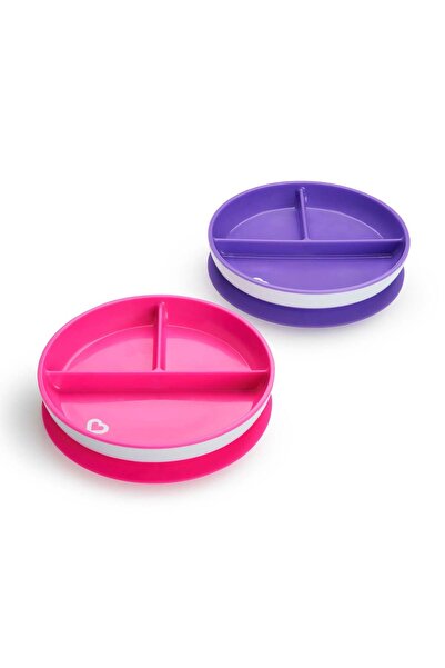 Munchkin 2pk Suction Plates-Pink/Purple