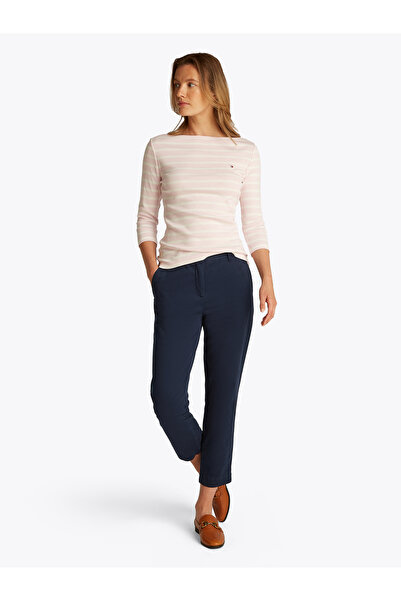 Tommy Hilfiger Women Dark Night Navy Cotton Stretch Slim Chinos