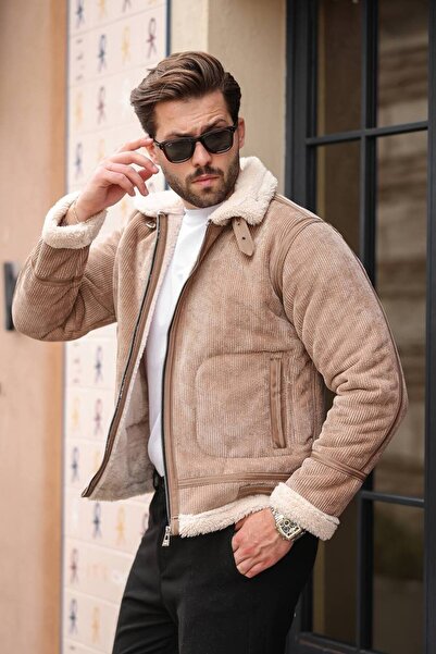 SEASON COAT معطف رجالي مبطن بالكامل بالفرو