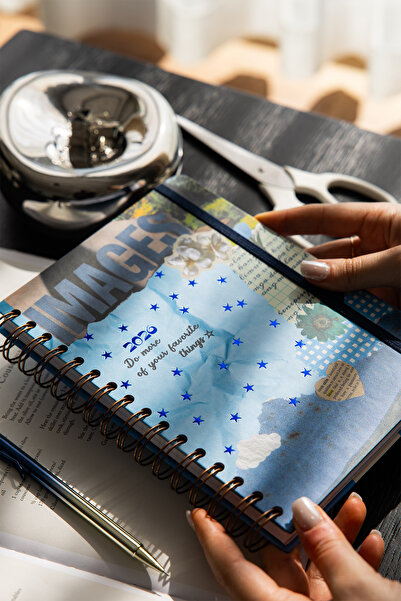 PAPERORA 2026 A5 Spiralli Haftalık Ajanda 12 Aylık - Kolaj