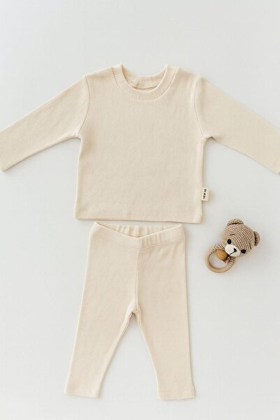 Luna Kids Store Basic Cream Color Children's Tights Set