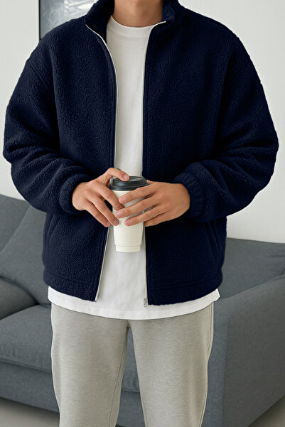 Vio Belle Erkek İç Dış Peluşlu Polar Sweatshirt