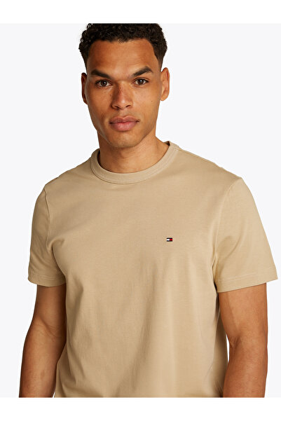 Tommy Hilfiger Men Sandalwood Relaxed Fit Crew Neck T-Shirt