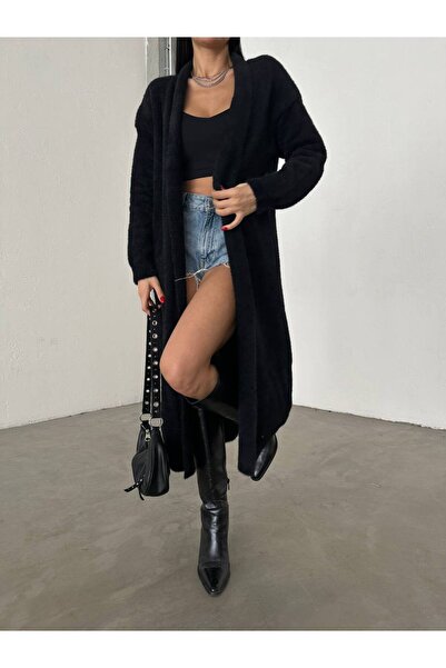 LOKADI Tricotaje cu barbă pentru femei Cardigan lung